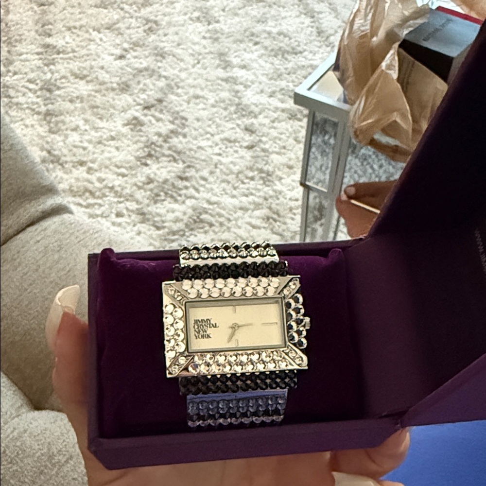 Elegant Silver and Black Women's Watch